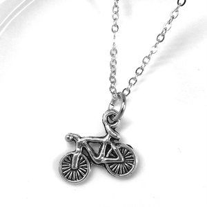 Miniature Bicycle Charm Necklace